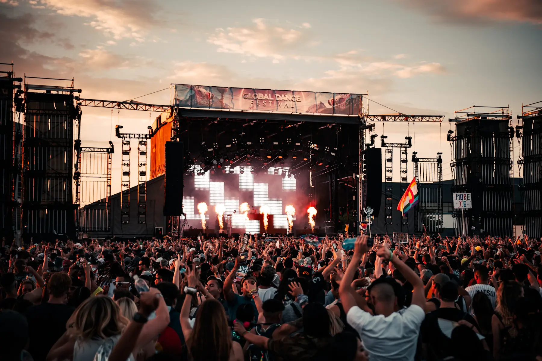A crowd watching a live concert
